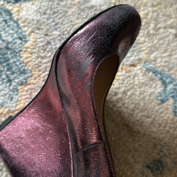 Christian Louboutin Metallic Purple Wedges - Picture 6 of 8